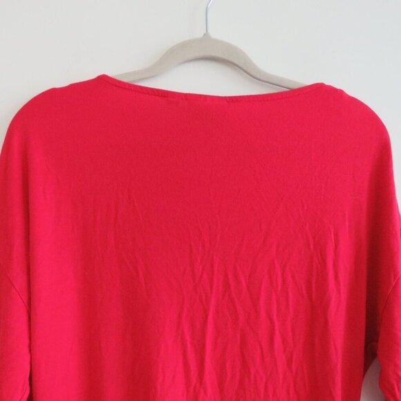 VINTAGE Y2K HARAJUKU LOVERS Red Stretch Logo Ruched Tunic Dress - Size L - Picture 12 of 14